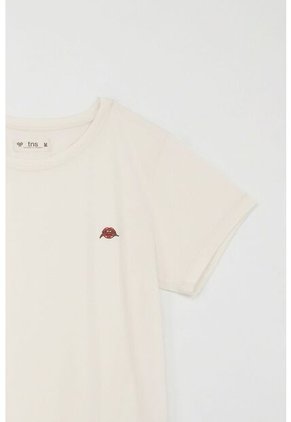 Tennis Camiseta Básica Estampada Crudo Para Mujer