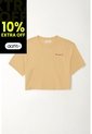 Tennis Camiseta Boxy Fit Con Mini Estampado Café Para Mujer de Tennis