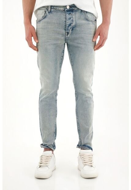 Tennis Jean Skinny De Tiro Medio Tono Claro Para Hombre