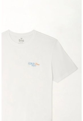 Tennis Camiseta Básica Estampada Blanca Para Hombre