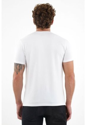 Tennis Camiseta Blanca Cuello Redondo Para Hombre