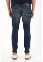 Tennis Jean Skinny Con Arrugas 3D Azul Oscuro Para Hombre de Tennis