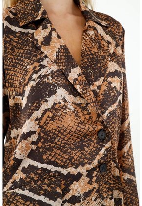 Tennis Camisa Estampada Con Botones Para Mujer