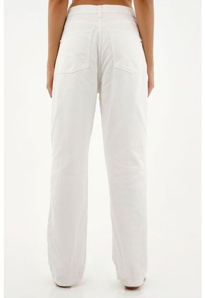 Jean Crudo Con Botones Para Mujer