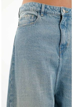 Tennis Jean De Tiro Súper Largo Azul Para Mujer