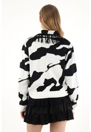 Tennis Buzo De Animal Print Con Flecos Para Mujer