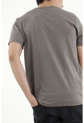 Camiseta Gris Estampada Para Hombre