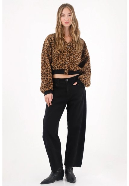 Tennis Jean Slouchy Black Denim Para Mujer