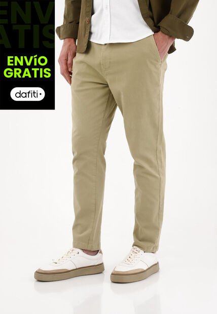 Tennis Pantalón Tipo Chino Verde Para Hombre
