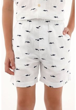 Bermuda Tipo Chino Blanca Para Niño