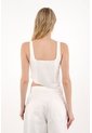 Camisa Tipo Crop Crudo Para Mujer de Tennis