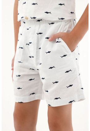 Bermuda Tipo Chino Blanca Para Niño