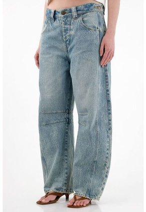 Tennis Jean Horseshoe Con Charretera Decorativa Para Mujer