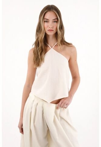 Tennis Camisa Con Amarre En Cuello Y Escote En Espalda Para Mujer Tennis