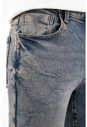 Tennis Jean Super Skinny Azul Con Cinco Bolsillos Para Hombre