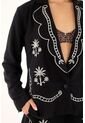 Tennis Blazer Negro Con Bordados Para Mujer de Tennis