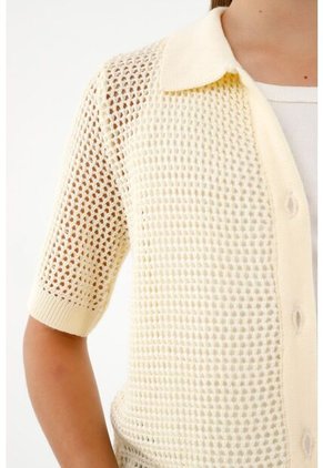 Camisa Crudo Tejida Para Niña