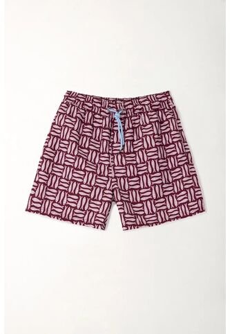 Tennis Pantaloneta De Baño Estampado De Peces Para Hombre Tennis