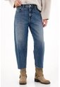 Tennis Jean Horseshoe Cinco Bolsillos Azul Con Acabado Natural Para Mujer de Tennis
