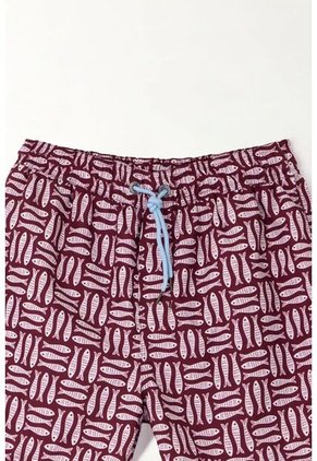 Tennis Pantaloneta De Baño Estampado De Peces Para Hombre