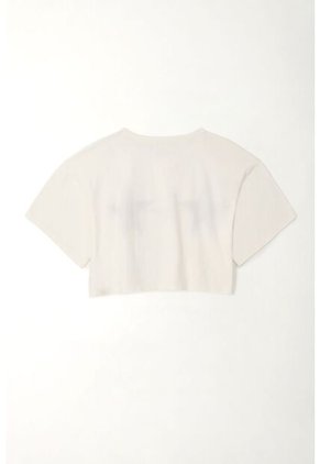 Camiseta Boxy Fit Estampada Crudo Para Mujer