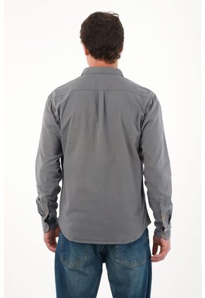 Tennis Camisa Con Bolsillos De Tapa Gris Para Hombre
