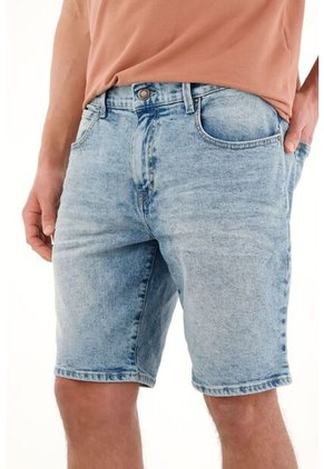 Tennis Bermuda Nudy En Denim Tono Medio Para Hombre