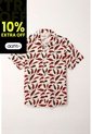 Tennis Camisa Tipo Bowling Con Estampado De Chiles Para Hombre de Tennis