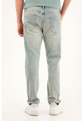 Tennis Jean Recto Tono Azul Claro Para Hombre