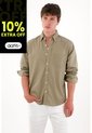 Tennis Camisa Manga Larga Con Bolsillo Verde Para Hombre de Tennis