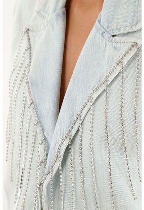 Tennis Chaleco Azul Con Cortes Decorativos Para Mujer