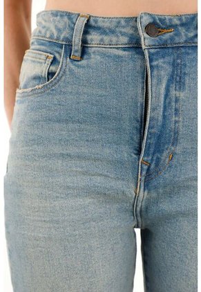 Tennis Jean Super Slim Tiro Medio Azul Para Mujer