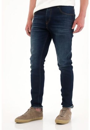 Tennis Jean Súper Skinny Cinco Bolsillos Azul Para Hombre