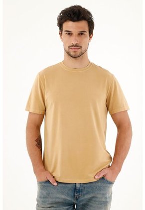 Tennis Camiseta Cuello Redondo Café Para Hombre