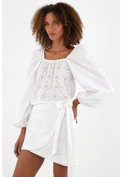 Tennis Camisa Crudo Con Escote Recto Para Mujer