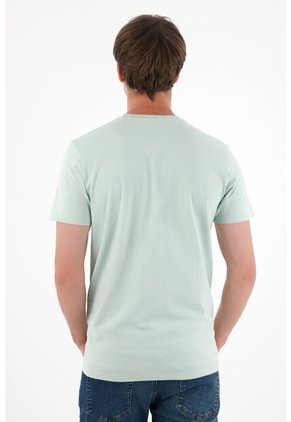 Tennis Camiseta Manga Corta En 100% Algodón Verde Para Hombre