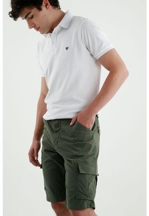 Bermuda Verde Tipo Cargo Para Hombre