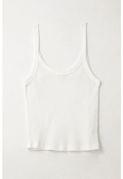 Tennis Camiseta De Tiras Ajustada Blanca Para Mujer