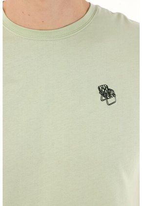 Tennis Camiseta Verde Estampada En Espalda Para Hombre