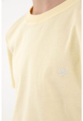 Camiseta Amarilla Con Mini Raqueta Para Niño
