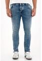Tennis Jean Skinny Con Arrugas 3D Azul Para Hombre de Tennis