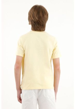 Camiseta Amarilla Con Mini Raqueta Para Niño