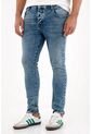 Tennis Jean Skinny Con Arrugas 3D Azul Para Hombre de Tennis