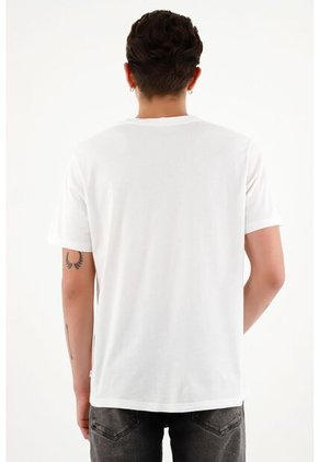 Camiseta Unisex Blanca Cuello Redondo En Rib
