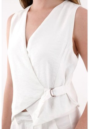 Tennis Chaleco Cruzado Crudo Para Mujer