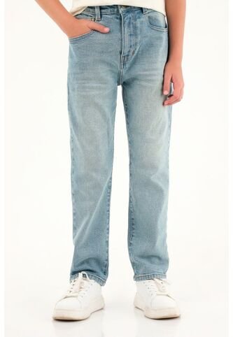 Jean Recto Tono Medio Claro Para Niño Tennis