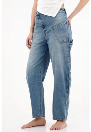 Tennis Jean Horseshoe Con Jota Diagonal Azul Para Mujer