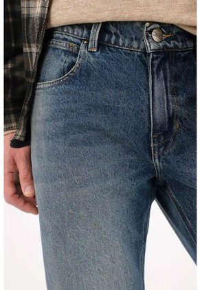 Tennis Jean Classic Con Desgastes Localizados Azul Para Hombre