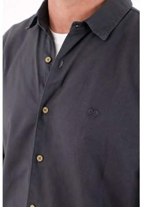 Tennis Camisa Clásica Manga Larga Azul Para Hombre