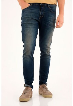 Tennis Jean Super Skinny Con Arrugas 3D Para Hombre